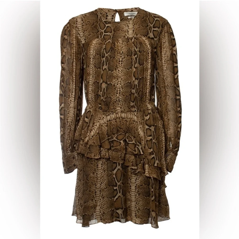 Isabel Marant Python ruffle dress NWOT - Picture 2 of 14